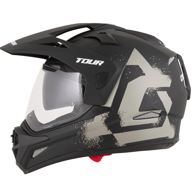 Enduro motorcykelhjelm Cassida Tour 2.0 Crew mat sort-sand