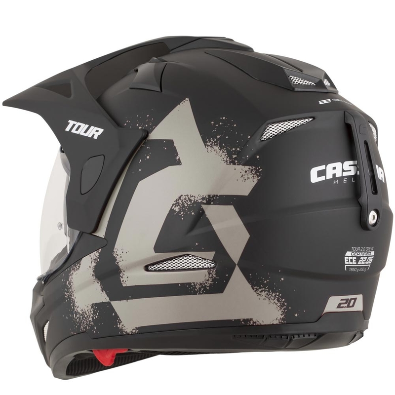 Enduro motorcykelhjelm Cassida Tour 2.0 Crew mat sort-sand