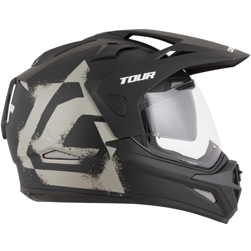 Enduro motorcykelhjelm Cassida Tour 2.0 Crew mat sort-sand