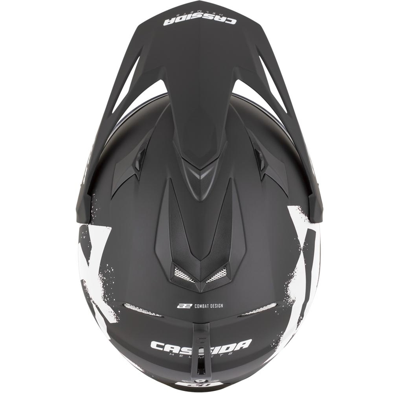 Enduro motorcykelhjelm Cassida Tour 2.0 Crew mat sort-hvid
