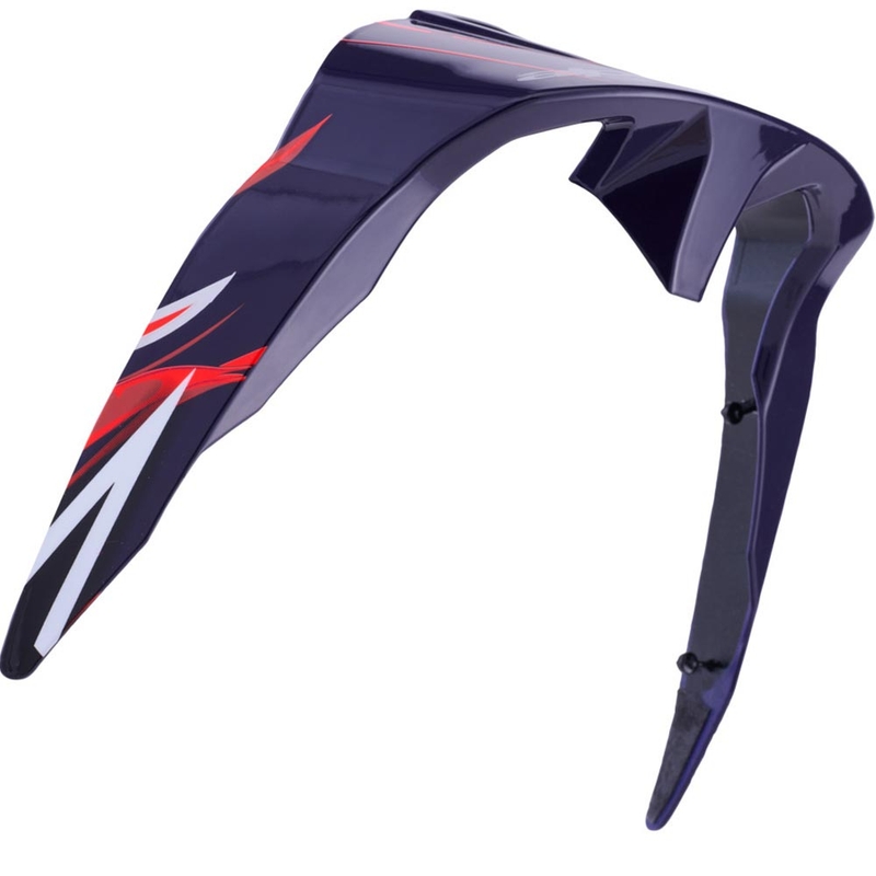 Aerodynamisk spoiler til Alpinestars Supertech R10 FLYTE motorcykelhjelme standardprofil mat blå-rød-hvid