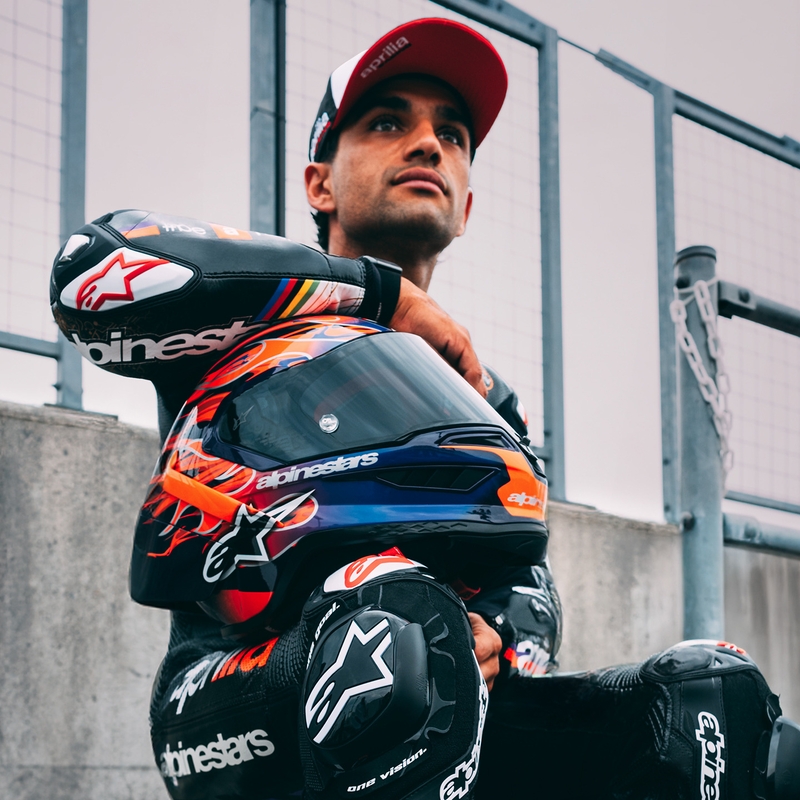 Alpinestars Supertech R-10 Flyte fullface motorcykelhjelm limited edition Jorge Martin lilla-rød