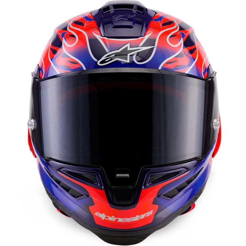 Alpinestars Supertech R-10 Flyte fullface motorcykelhjelm limited edition Jorge Martin lilla-rød