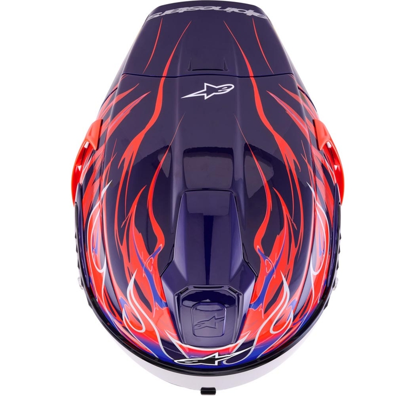 Alpinestars Supertech R-10 Flyte fullface motorcykelhjelm limited edition Jorge Martin lilla-rød