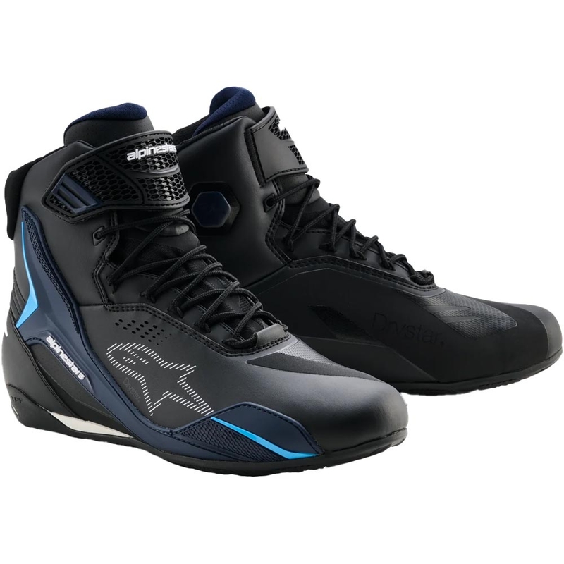 Alpinestars Faster-4 Drystar motorcykelstøvler sort-blå-hvid