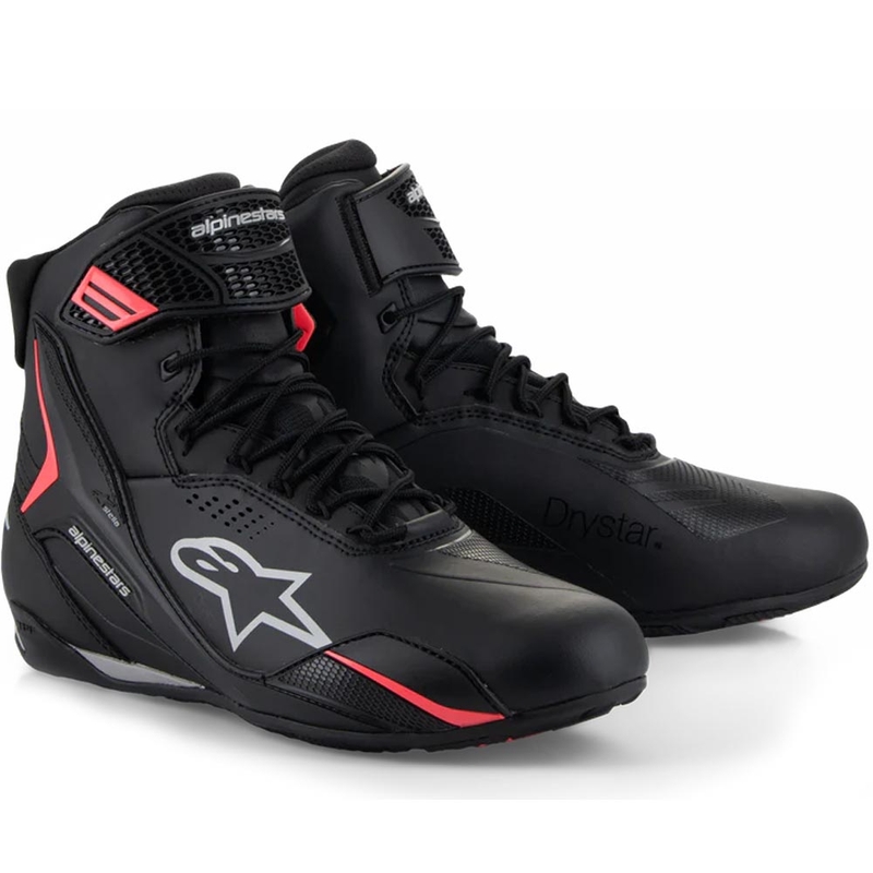 Alpinestars Stella Faster-4 Drystar dame motorcykelstøvler sort-grå-rød