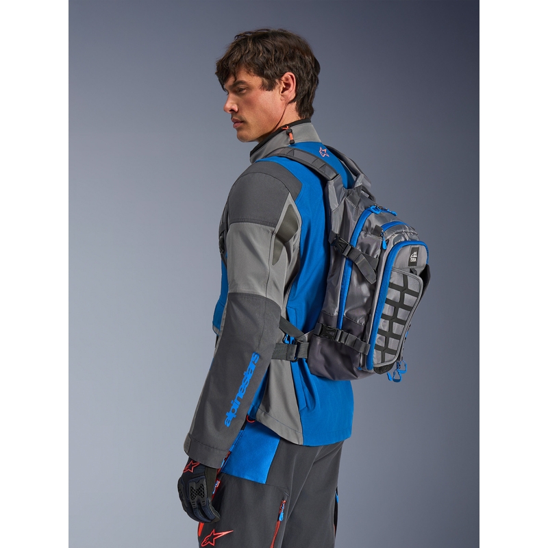 Alpinestars AT-15 motorcykelrygsæk mørkegrå-grå-blå 15 l
