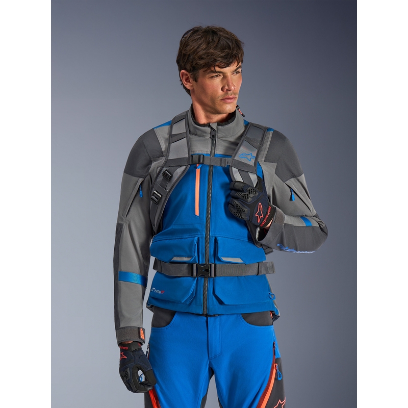 Alpinestars AT-15 motorcykelrygsæk mørkegrå-grå-blå 15 l