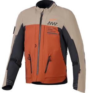 Alpinestars AMT-8 Stretch Drystar XF motorcykeljakke brun-orange-sort