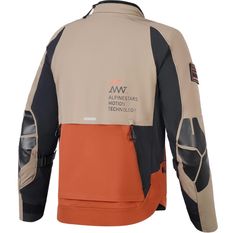 Alpinestars AMT-8 Stretch Drystar XF motorcykeljakke brun-orange-sort
