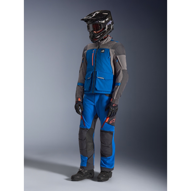 Alpinestars Maxdura Drystar XF motorcykeljakke blå-mørkegrå