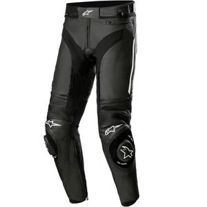 Alpinestars Missile 3 læder motorcykelbukser sort-hvid