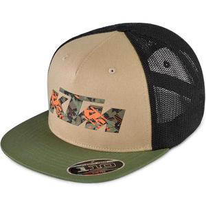 KTM Logo Trucker Kasket sort-beige-khaki