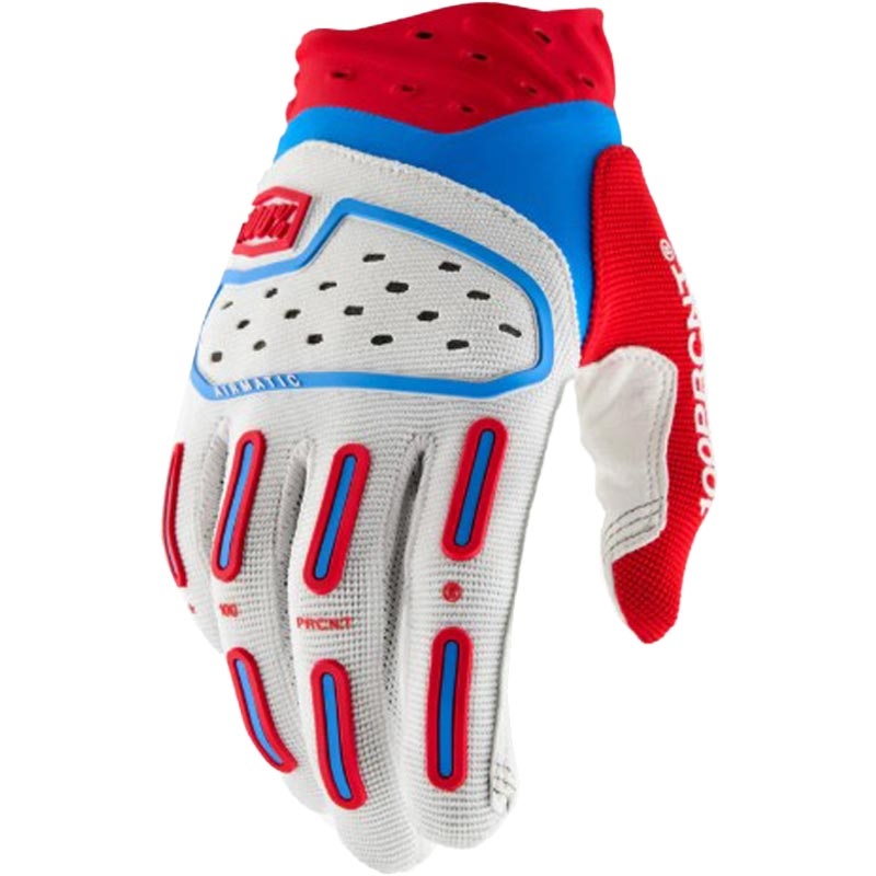 Motocrosshandsker 100% Airmatic 2 rød-hvid-blå
