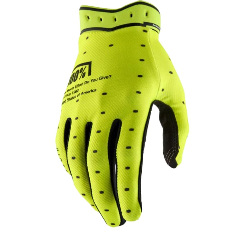 Motocross handsker 100% Ridefit fluo gule