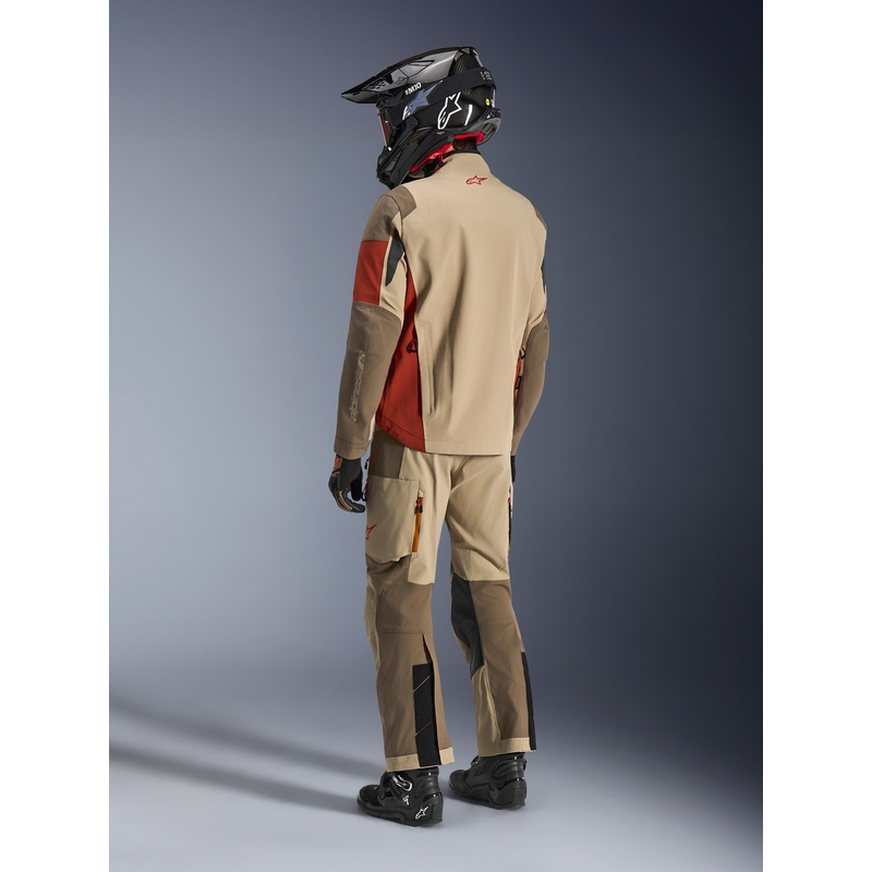 Alpinestars Maxdura Drystar XF motorcykeljakke brun-orange