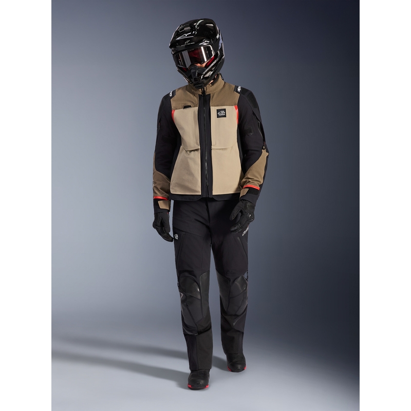 Alpinestars Andes PRO Drystar XF motorcykeljakke brun-sort-orange