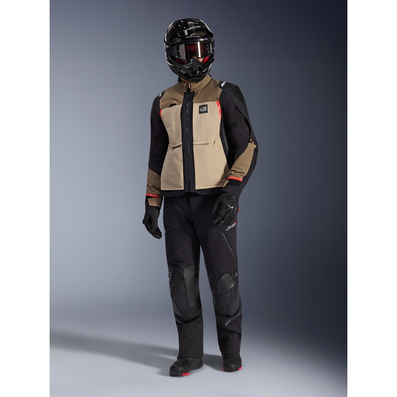 Alpinestars Andes PRO Drystar XF motorcykeljakke brun-sort-orange