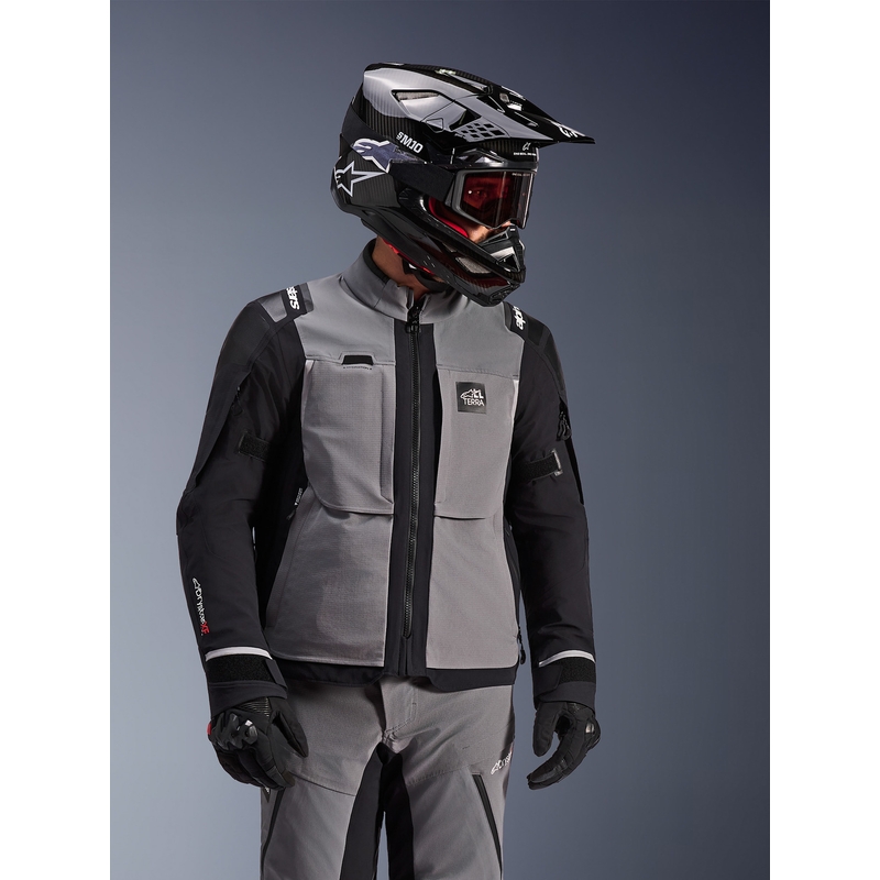 Motorcykeljakke Alpinestars Andes PRO Drystar XF, Mørkegrå-Sort