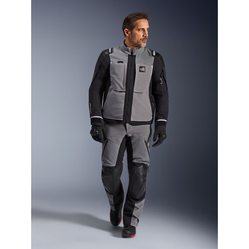 Motorcykeljakke Alpinestars Andes PRO Drystar XF, Mørkegrå-Sort