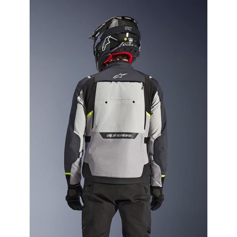 Alpinestars Cusco Drystar motorcykeljakke lysegrå-lyseblå-mørkeblå