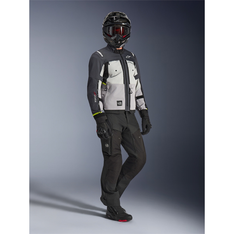 Alpinestars Cusco Drystar motorcykeljakke lysegrå-lyseblå-mørkeblå