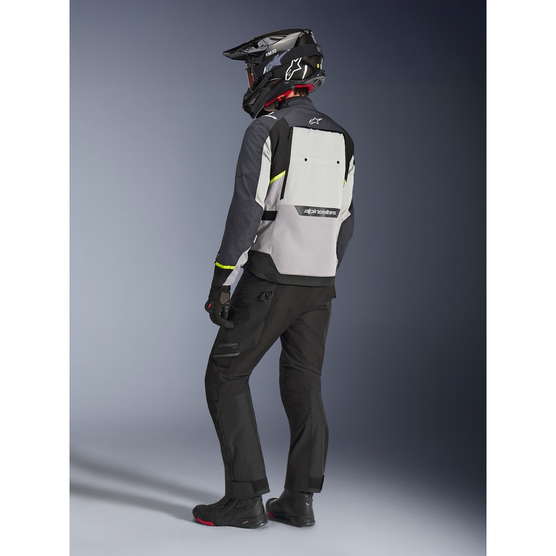 Alpinestars Cusco Drystar motorcykeljakke lysegrå-lyseblå-mørkeblå