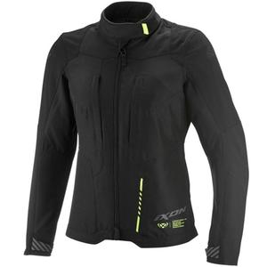 Dame motorcykeljakke IXON Tyr sort-fluo gul