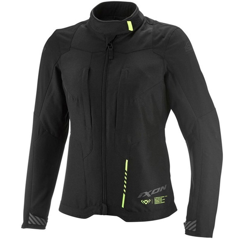 Dame motorcykeljakke IXON Tyr sort-fluo gul