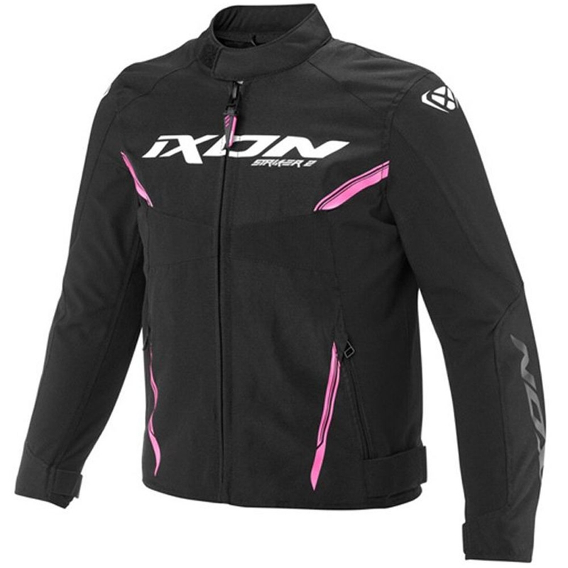 Børne motorcykeljakke IXON Striker 2 sort-fluo pink