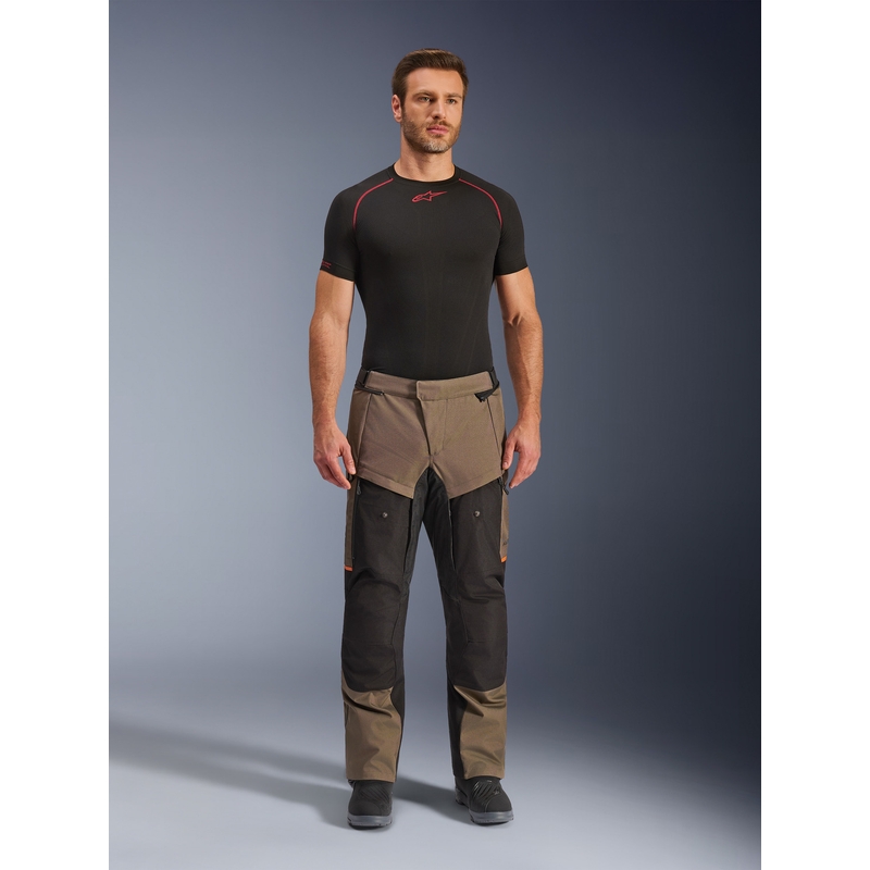 Alpinestars Cusco Drystar motorcykelbukser brun-sort