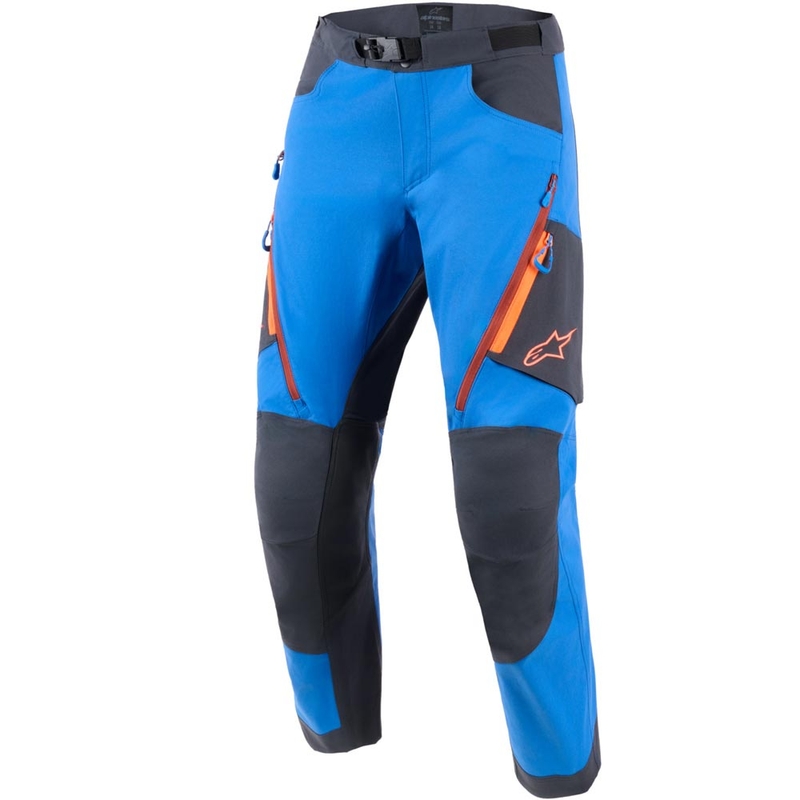 Alpinestars Maxdura Dual motorcykelbukser blå-mørkegrå-orange
