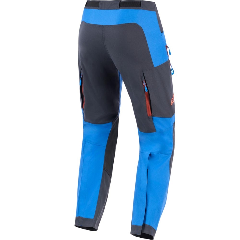 Alpinestars Maxdura Dual motorcykelbukser blå-mørkegrå-orange