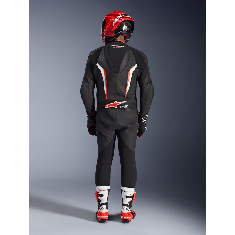 Alpinestars GP FORCE V2 heldragt, sort-hvid-fluo rød