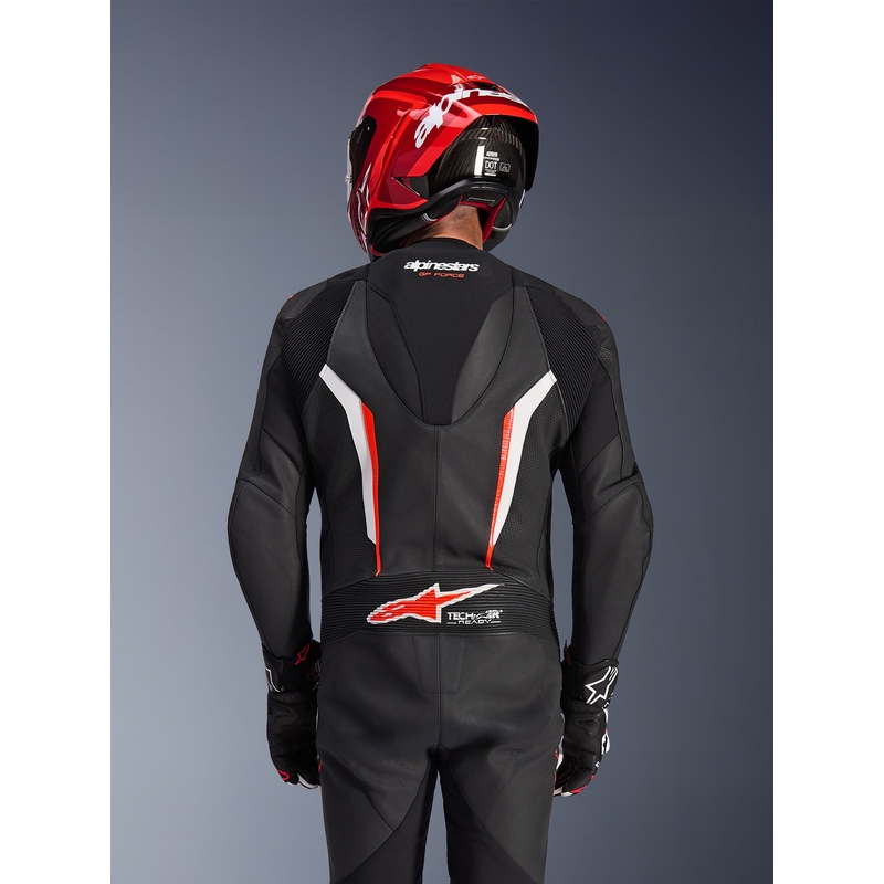 Alpinestars GP FORCE V2 heldragt, sort-hvid-fluo rød