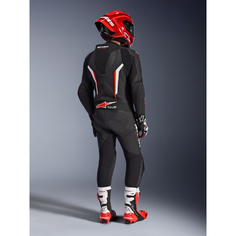 Alpinestars GP FORCE V2 heldragt, sort-hvid-fluo rød