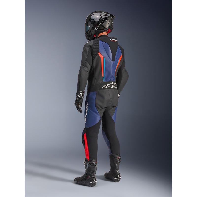 Alpinestars GP FORCE V2 heldragt, sort-blå-fluo rød