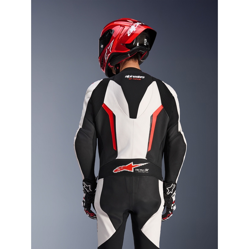 Alpinestars GP FORCE V2 heldragt i ét stykke, hvid-sort-fluo rød
