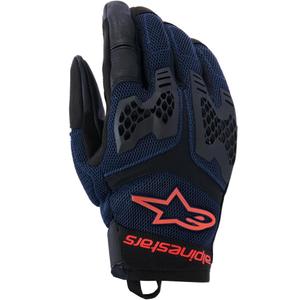 Alpinestars Manti Air motorcykelhandsker mørkeblå-fluo rød-sort