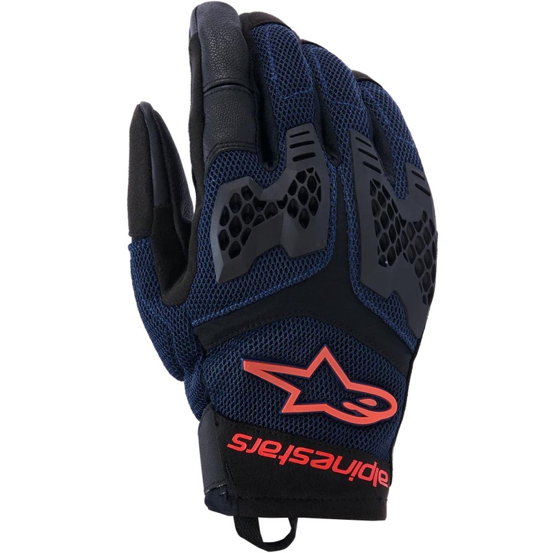 Alpinestars Manti Air motorcykelhandsker mørkeblå-fluo rød-sort