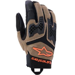 Alpinestars Manti Air motorcykelhandsker mørk khaki-sort-fluo orange