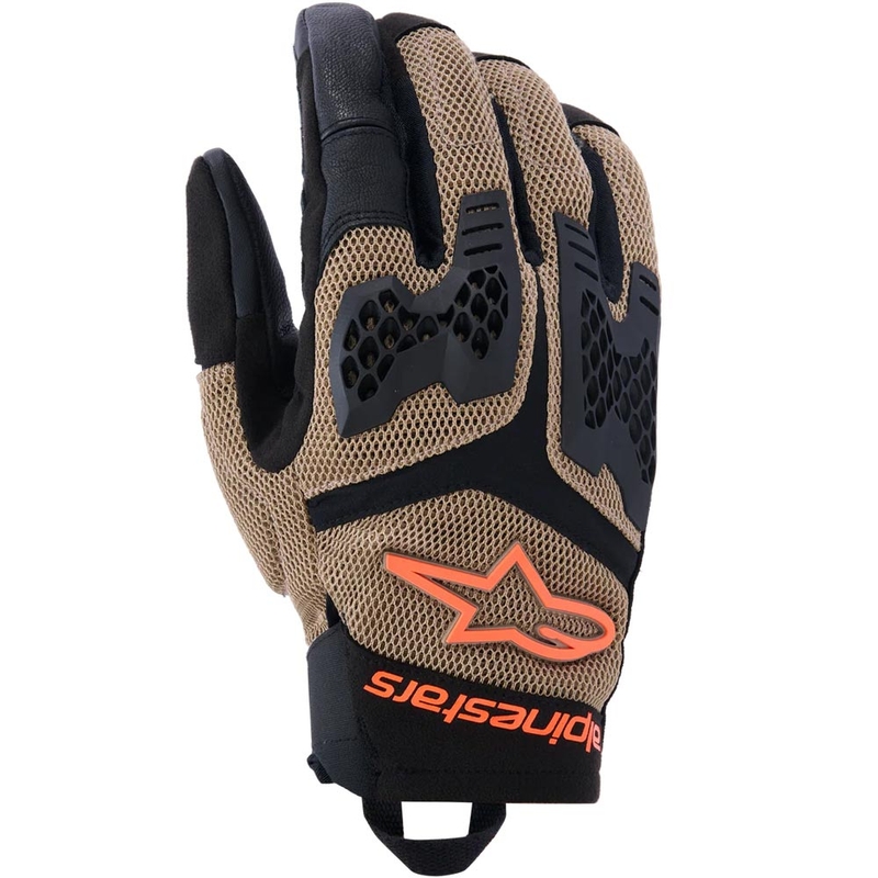 Alpinestars Manti Air motorcykelhandsker mørk khaki-sort-fluo orange