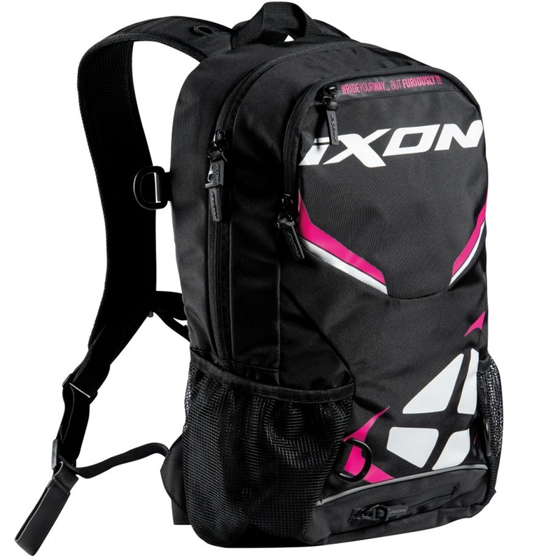Motorcykelrygsæk IXON R-Tension 23 sort-hvid-pink