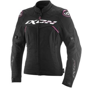 Dame motorcykeljakke IXON Meteor 31 Lady sort-hvid-pink