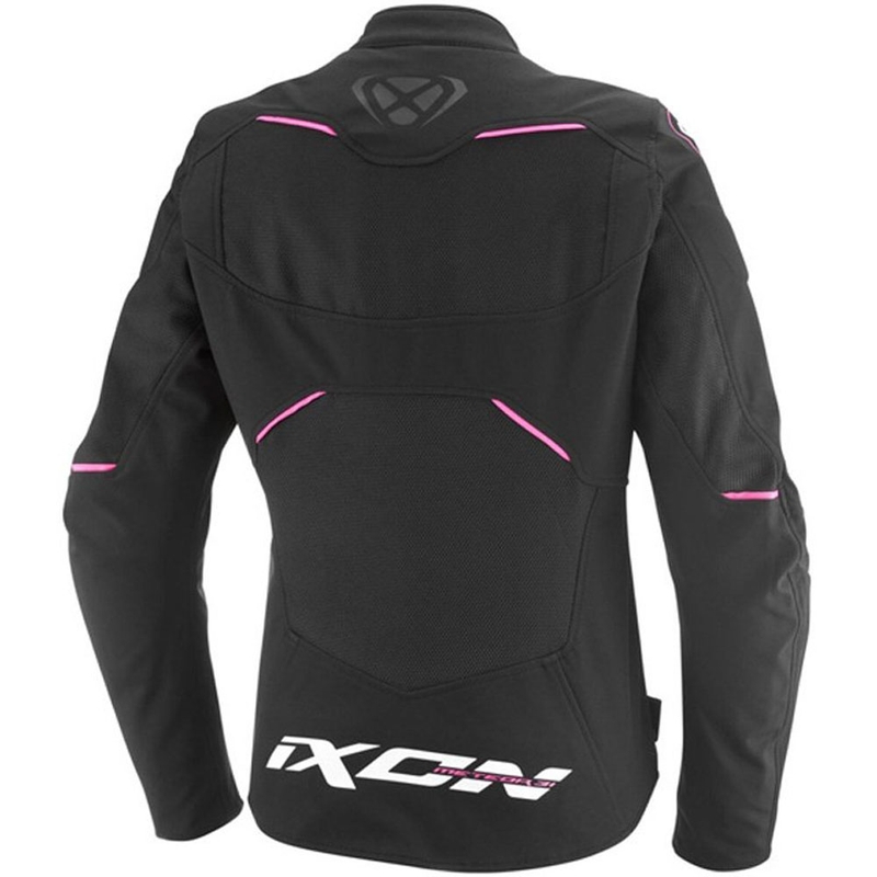 Dame motorcykeljakke IXON Meteor 31 Lady sort-hvid-pink