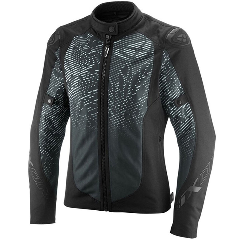 Dame motorcykeljakke IXON Artemis sort-hvid