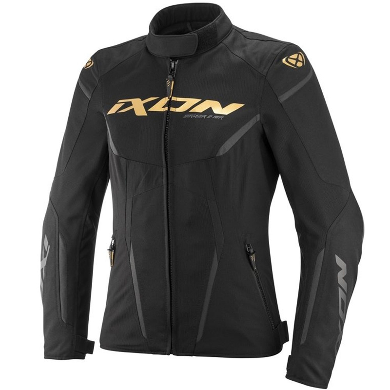 Dame motorcykeljakke IXON Striker 2 Air WP Lady sort-guld