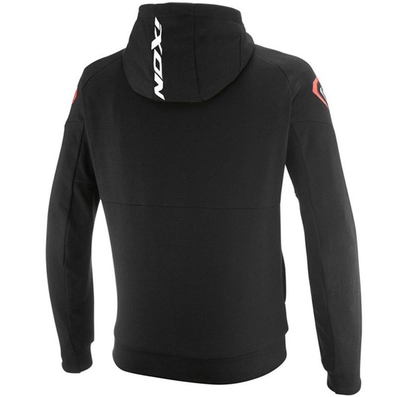 IXON Touchdown Ultra motorcykelsweatshirt sort-hvid-rød