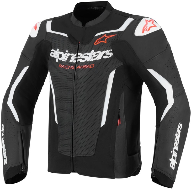 Alpinestars GP Force V2 Airflow læder motorcykeljakke sort/hvid