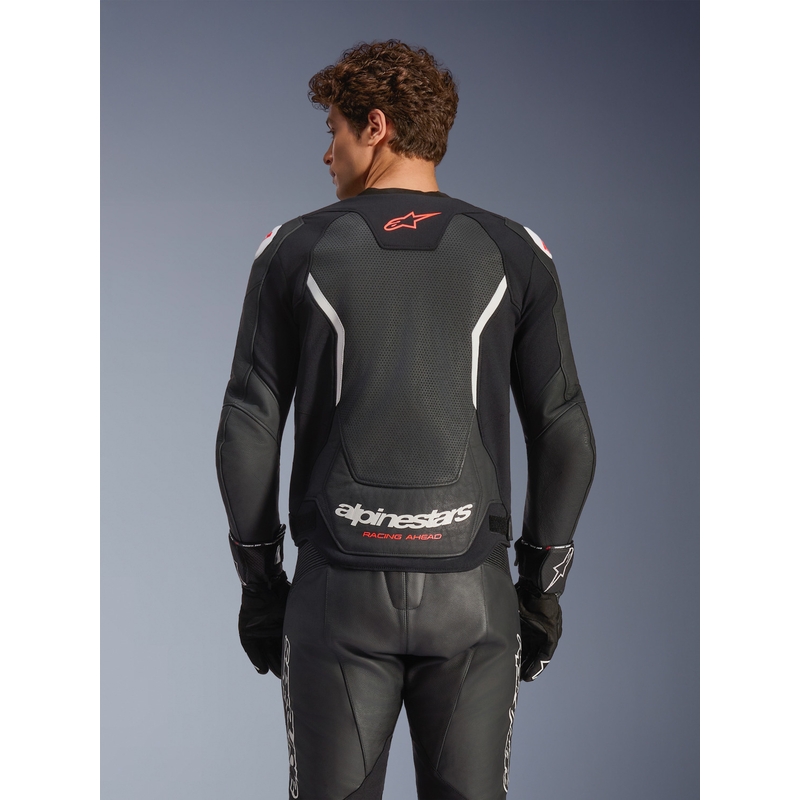 Alpinestars GP Force V2 Airflow læder motorcykeljakke sort/hvid